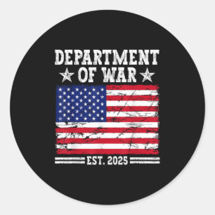 Department Of War Usa Camouflage Flag Department O Classic Round Sticker