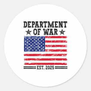 Department Of War Usa Camouflage Flag Department O Classic Round Sticker
