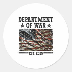 Department Of War Usa Camouflage Flag Department O Classic Round Sticker