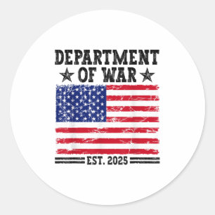 Department Of War Usa Camouflage Flag Department O Classic Round Sticker