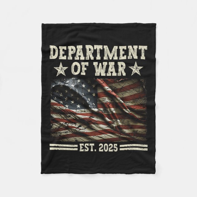 Department Of War Usa Camouflage Flag Department O Fleece Blanket (Front)