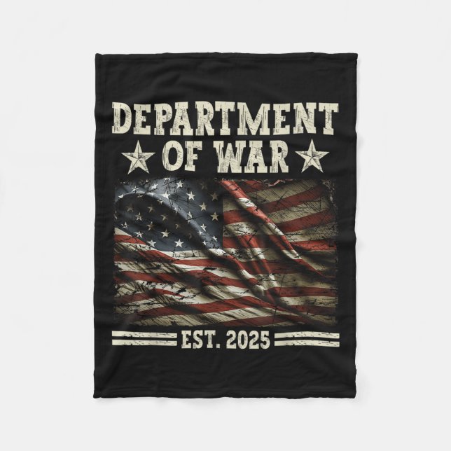 Department Of War Usa Camouflage Flag Department O Fleece Blanket (Front)
