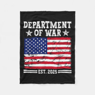 Department Of War Usa Camouflage Flag Department O Fleece Blanket