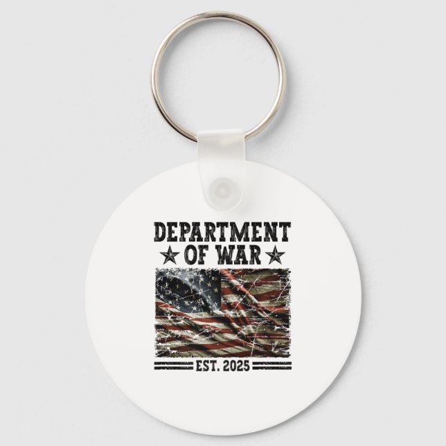 Department Of War Usa Camouflage Flag Department O Key Ring (Front)