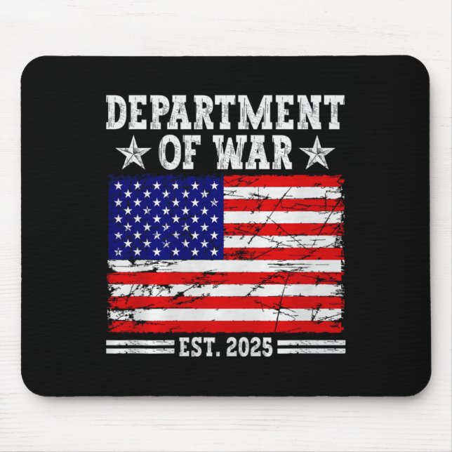 Department Of War Usa Camouflage Flag Department O Mouse Pad (Front)