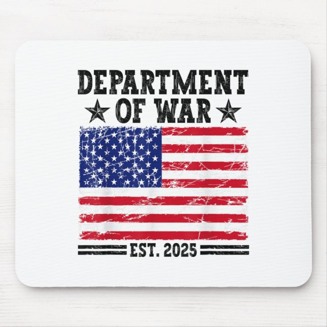Department Of War Usa Camouflage Flag Department O Mouse Pad (Front)