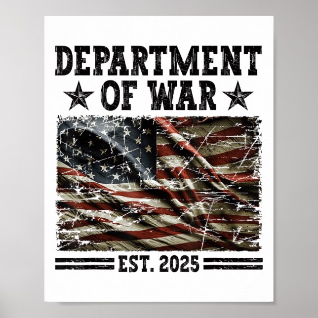 Department Of War Usa Camouflage Flag Department O Poster (Front)