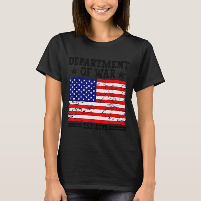 Department Of War Usa Camouflage Flag Department O T-Shirt (Front)
