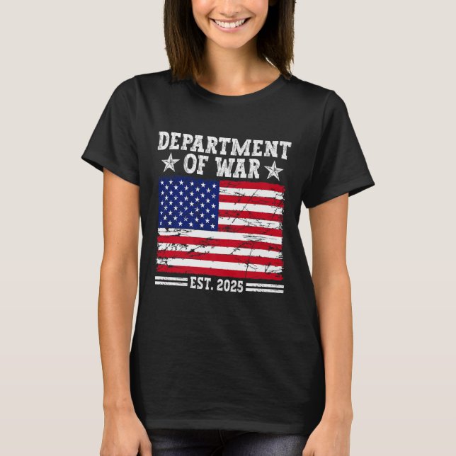 Department Of War Usa Camouflage Flag Department O T-Shirt (Front)