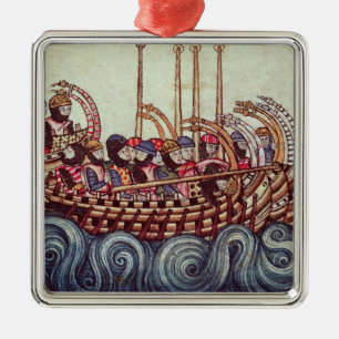 Departure of a Boat for the Crusades, Metal Ornament
