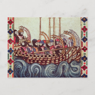 Departure of a Boat for the Crusades, Postcard