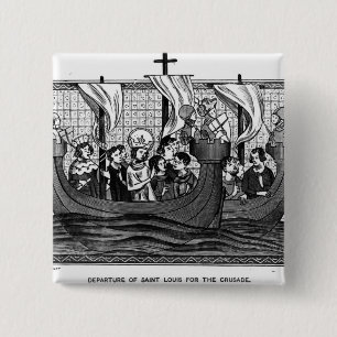Departure of St. Louis for the Crusade 15 Cm Square Badge