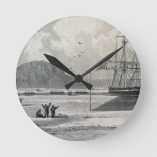 Departure of the boats from Hecla Cove, June 21, 1 Round Clock