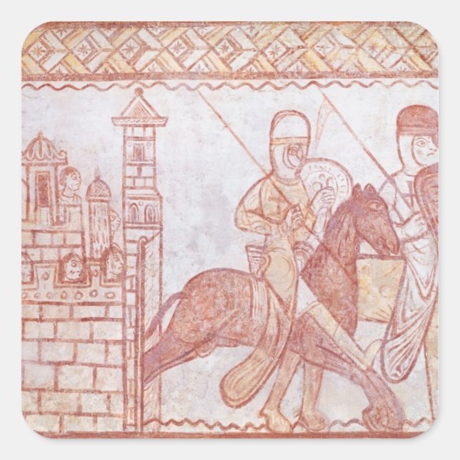 Departure of the Crusaders Square Sticker (Front)