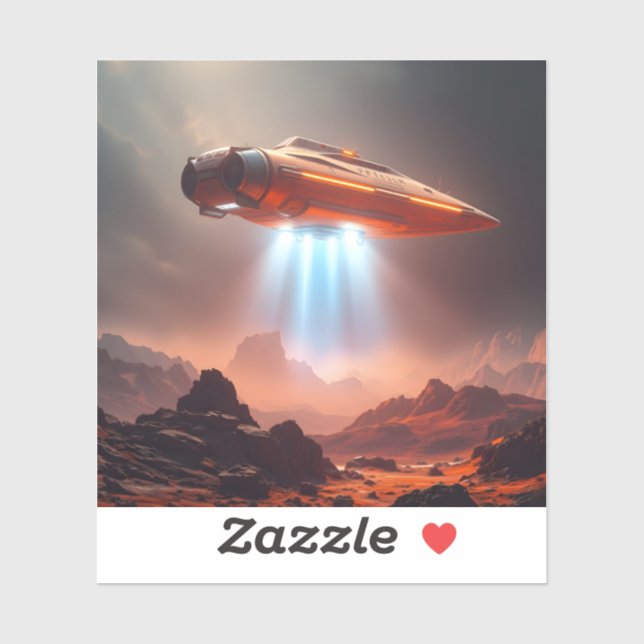 Departure Point – Sci-Fi Travel Art Square Vinyl (Sheet)