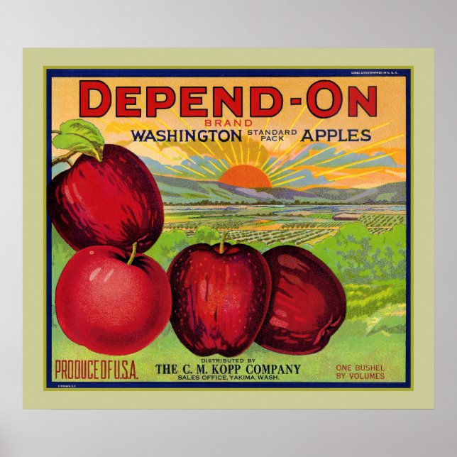 Depend On Washington Apples Poster (Front)