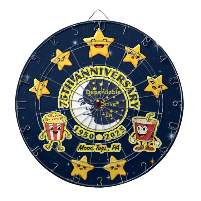 Dependable Drive In 75th Anniversary Dartboard (Front)