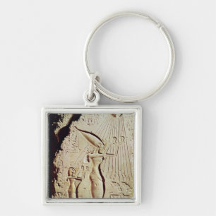 Depicting Amenophis IV, Nefertiti and Daughter Key Ring