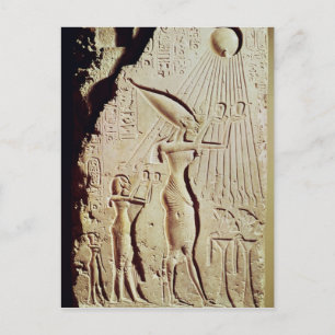 Depicting Amenophis IV, Nefertiti and Daughter Postcard