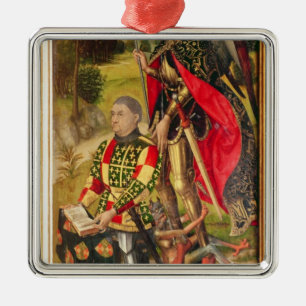 Depicting  donor of  altarpiece, Michel de Metal Ornament