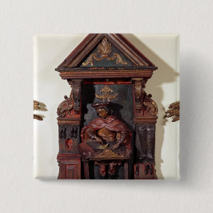Depicting St. Crispin at his Workbench 15 Cm Square Badge