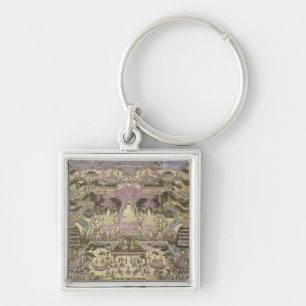 Depiction of Spiritual and Material Worlds Key Ring