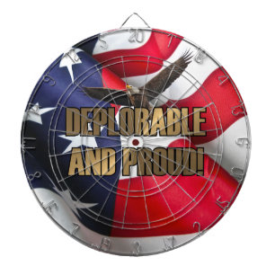 DEPLORABLE AND PROUD DARTBOARD