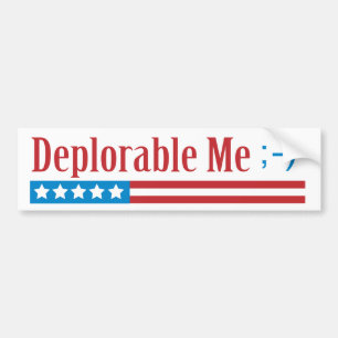 Deplorable Me Bumper Sticker with Texting