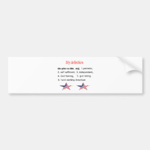 Deplorable, my definition bumper sticker