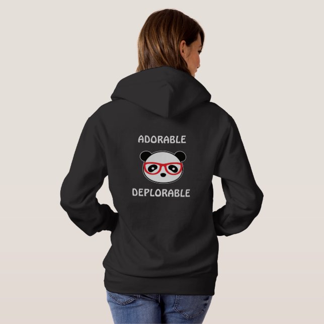 Deplorable Panda Hoodie - Adorable Deplorable Leon (Back Full)