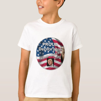 Deplorable Trump Supporter Button Kid's T-Shirt