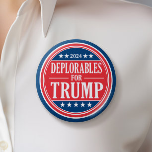 Deplorables for Donald Trump - 2024 6 Cm Round Badge