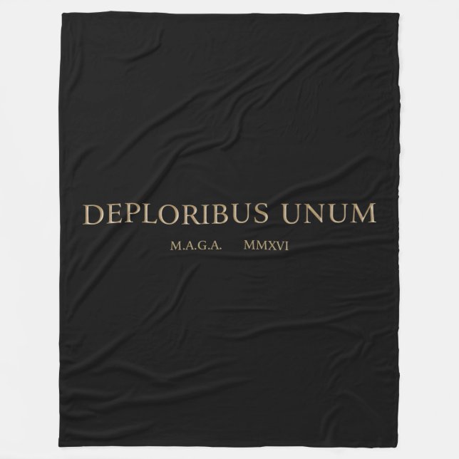 deploribus (deplorables) unum fleece blanket (Front)