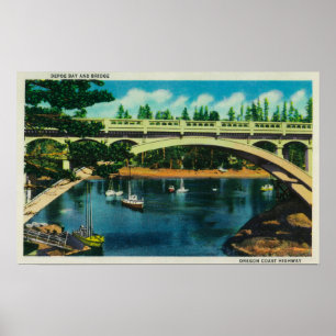 Depoe Bay and Bridge, OregonDepoe Bay, OR Poster