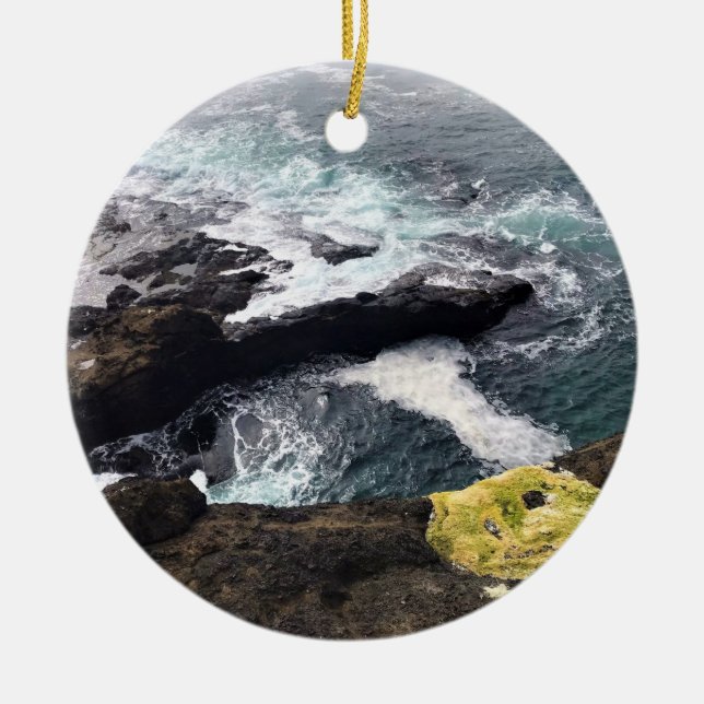 Depoe Bay, Oregon Ceramic Ornament (Front)