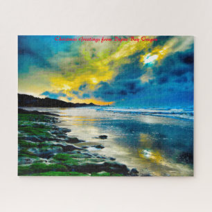 Depoe Bay Oregon. Christmas Greetings Jigsaw Puzzle