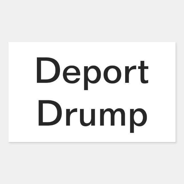 Deport Drump Comic Splash-Art Hankamer Artjunkhaus Rectangular Sticker (Front)