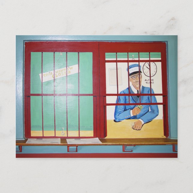 Depot Mural, Alpine, TX Postcard (Front)