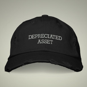 Depreciated Asset Vintage Style Distressed  Embroidered Hat