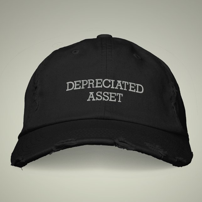 Depreciated Asset Vintage Style Distressed  Embroidered Hat (Creator Uploaded)