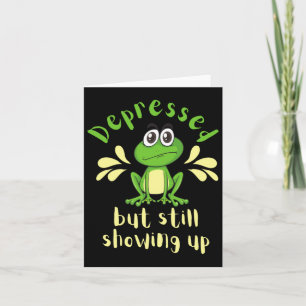 Depressed Frog - Mental Health S Sticker  Card
