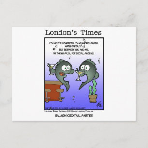 Depressed Salmon Funny Cards Mugs & Gifts