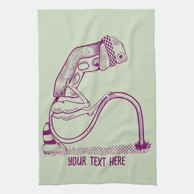 Depressed traffic light tea towel (Vertical)