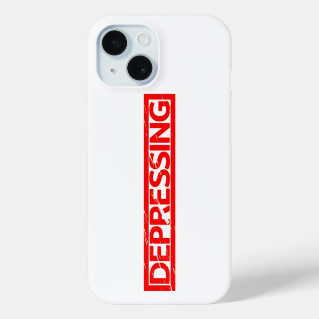Depressing Stamp Case-Mate iPhone Case (Back)