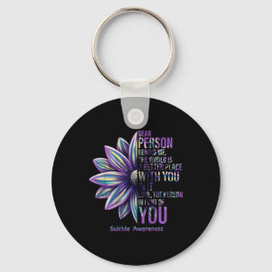 Depression And Suicide Prevention Awareness Person Key Ring