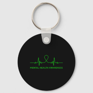 Depression Anxiety Mental Health Awareness Green R Key Ring