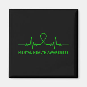 Depression Anxiety Mental Health Awareness Green R Magnet