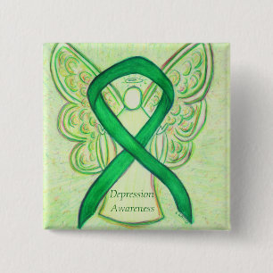 Depression Awareness Angel Ribbon Pin
