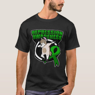 Depression Awareness Mental Health Support Llama L T-Shirt