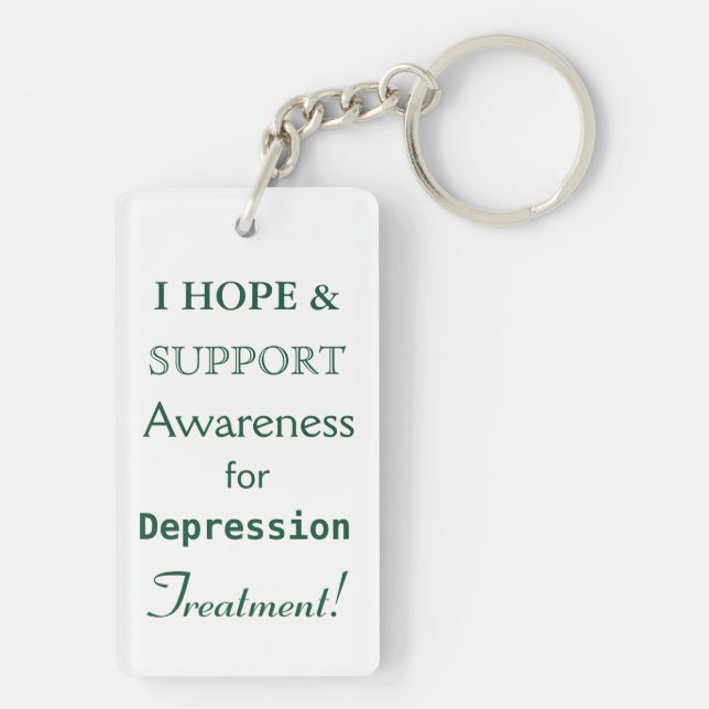Depression Awareness Ribbon Angel Custom Key chain (Back)